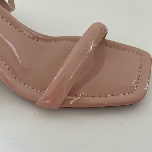 ASOS DESIGN Neva barely there heeled sandals in beige Size 10 - Picture 7 of 10